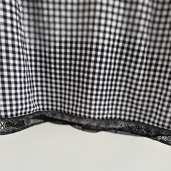 Chico's Black and White Gingham Women's Top - Picture 8 of 10